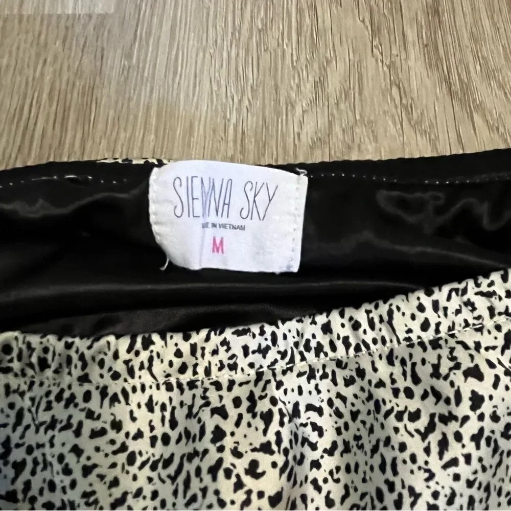 Sienna Sky Spotted Silky Midi Skirt